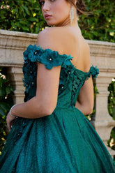 Cinderella Couture 5120-J Short 3D Flower Party or Homecoming Dress
